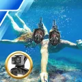 Maska do Nurkowania Pełnotwarzowa L/XL Składana do Pływania Snorkelingu CZARNA