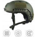 Hełm taktyczny LOOGU Fast BJ Airsoft hełm bojowy do paintballa zielony