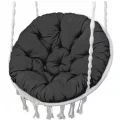 Poduszka ogrodowa 110 cm na krzesło wiszące bocianie gniazdo wodoodporna czarna