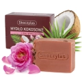 MYDŁO kokosowe z różą i glinką czerwoną - 100 g