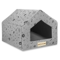 Legowisko personalizowane dla psa domek 50x40 cm H=38 cm łapy czarne