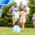 PIŁKA PLAŻOWA DMUCHANA NA BASEN OGRÓD DUŻA 53 CM NIEBIESKA