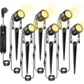 Oświetlenie ogrodowe ECOWHO 6x LED lampy z kolcem IP65 ciepła biel