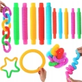 RURKI SENSORYCZNE 20 SZTUK KREATYWNY ZESTAW TUB POP UP RURY RUREK