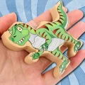 GRA ZRĘCZNOŚCIOWA LOGICZNA KLOCKI BALANSUJĄCE DINOZARY T-REX WIEŻA JHTOY-640