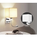 Lampa LED do czytania regulowana ALLOMN gęsia szyja USB chrom POWYSTAWOWY