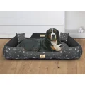 Legowisko dla psa kojec KINGDOG 115x95 cm personalizowane wodoodporne kości srebrne