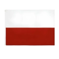 Flaga Polska 150 cm x 90 cm Materiał poliester Rozmiar 150x90