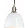 Lampa wisząca Phansthy półokrągła biała metalowa vintage loft styl nowoczesny