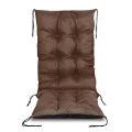 Poduszka ogrodowa 50x50x80 cm na krzesło wodoodporna brązowa