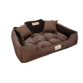 Legowisko dla psa kojec KINGDOG 145x115 cm personalizowane wodoodporne brązowe