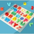 PUZZLE DREWNIANE ALFABET LITERKI NAUKA JHTOY-330