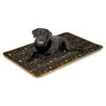 Legowisko dla psa mata 50x70 cm wodoodporne kości złote