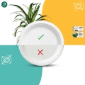 Talerze papierowe15 cm kompostowalne ECO SOUL 1000 szt. jednorazowe białe