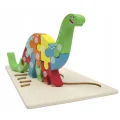 LT427 PUZZLE EDUKACYJNE DINOZAUR 3D MONTESSORI DREWNIANE PUZZLE