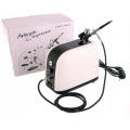 Cichy Kompresor Modelarski HS-386 Auto Stop Wentylator Filtr Aerograf 0,3mm