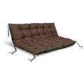 Zestaw Poduszka ogrodowa 120/80 cm + 120/40 cm na ławkę palety wodoodporna brązowy