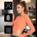 Domofon biometryczny MIKONIYA FA01 H z odciskiem palca, 500 twarzy