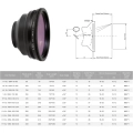 Cloudray F-Theta Soczewka 70x70mm FL100mm, FSL02H70F100 optyczna soczewka do systemu galvo laser
