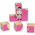 Happy People Wooden puzzle klocki 9pcs pink