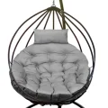 Poduszka ogrodowa 120 cm na krzesło wiszące bocianie gniazdo wodoodporna szara