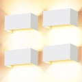 Lampa ścienna LED 24 W biała regulowana IP65 3000 K Cwycfw DCL002D 4 szt.