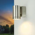 Lampa ścienna Licht-Erlebnisse nierdzewny IP64 GU10 nikiel POWYSTAWOWY