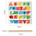 PUZZLE DREWNIANE ALFABET LITERKI NAUKA JHTOY-330