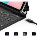 Etui z klawiaturą GOOJODOQ A1895 Pro do iPada Pro 11/iPad Air 5/4, czarne Powystawowy