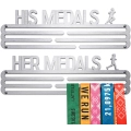 Wieszak na medale HIS & HER MEDALS ze stali nierdzewnej do 60 medali