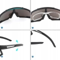 Okulary sportowe JUNDINGYUN z 5 wymiennymi soczewkami, 100% UV