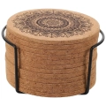 Okrągłe podkładki korkowe pod kubki 12 szt naturalne podkładki chroniące powierzchnie przed ciepłem i wilgocią