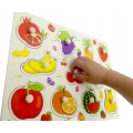 UKŁADANKA EDUKACYJNA DREWNIANE PUZZLE OWOCE