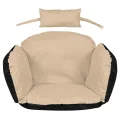 Poduszka ogrodowa 112x113 cm na krzesło wiszące bocianie gniazdo wodoodporna beżowa