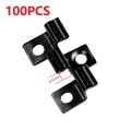 Klipsy tarasowe montażowe TWSOUL WPC 6.5 mm czarne ze stali nierdzewnej, 100 szt