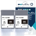 Tusz do Canon PFI-107 130ml czarny LCL zamiennik 2szt iPF670 iPF680