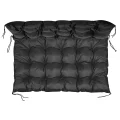 Zestaw Poduszka ogrodowa 120/80 cm + 120/40 cm na ławkę palety wodoodporna czarna