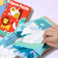 DREWNIANA SKRZYNKA Z MAGNETYCZNĄ MOZAIKĄ MONTESSORI KREATYWNA ZABAWA DLA DZIECI