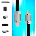 Kabel zasilający Preffair HiFi 10AWG, 1m, dla wzmacniacza, D503CF2R, 3.2MM2