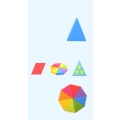 GRA LOGICZNA DREWNIANA TRÓJKĄTY UKŁADANKA PUZZLE JHTOY-947