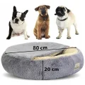 Legowisko dla psa FLUFFY 80 cm jasnoszare