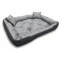 Legowisko dla psa kojec 100x75 cm wodoodporne kości czarne