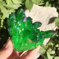 Zielony kwarc kamienny 70g Naturalny kamień kwarcowy zieloną powłoką Mineralny Prazem Kształt może różnić