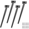 UŻYWANE Nogi do mebli metalowe 4 szt. 60 cm czarne do stołu / łóżka / szafy WingFly
