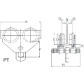 Wózek do belki ELLER ELPT005 PT 0,5t / 500kg rozstaw 58-203 mm