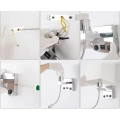 Lampa LED do czytania regulowana ALLOMN gęsia szyja USB chrom POWYSTAWOWY