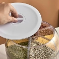 Podajnik kaszy ryżowy dozownik pojemnik 3 kg kompaktowy pojemnik na produkty sypkie z wygodnym dozownikiem