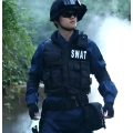 Kamizelka taktyczna, wojskowa czarna policja SWAT kamizelka ochronna militarna