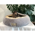 Legowisko dla psa FLUFFY 80 cm jasnoszare