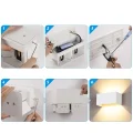 Lampa ścienna LED 24 W biała regulowana IP65 3000 K Cwycfw DCL002D 4 szt.